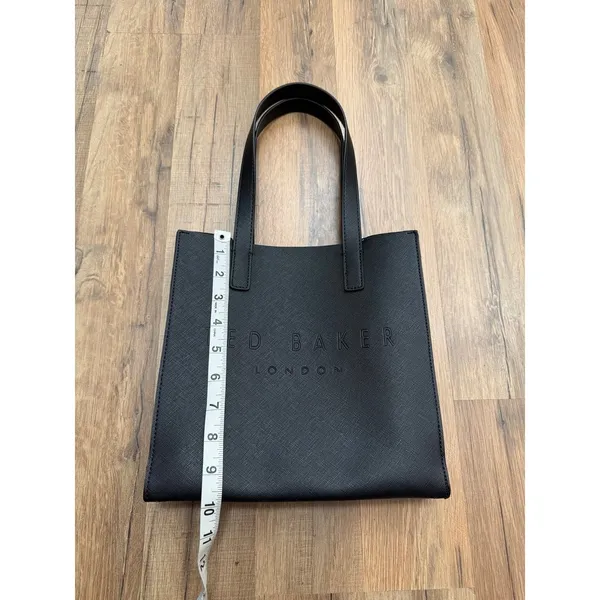 Ted Baker London The Icon Black Mini Tote Bag NWT Logo‎ Embossed - Image 8