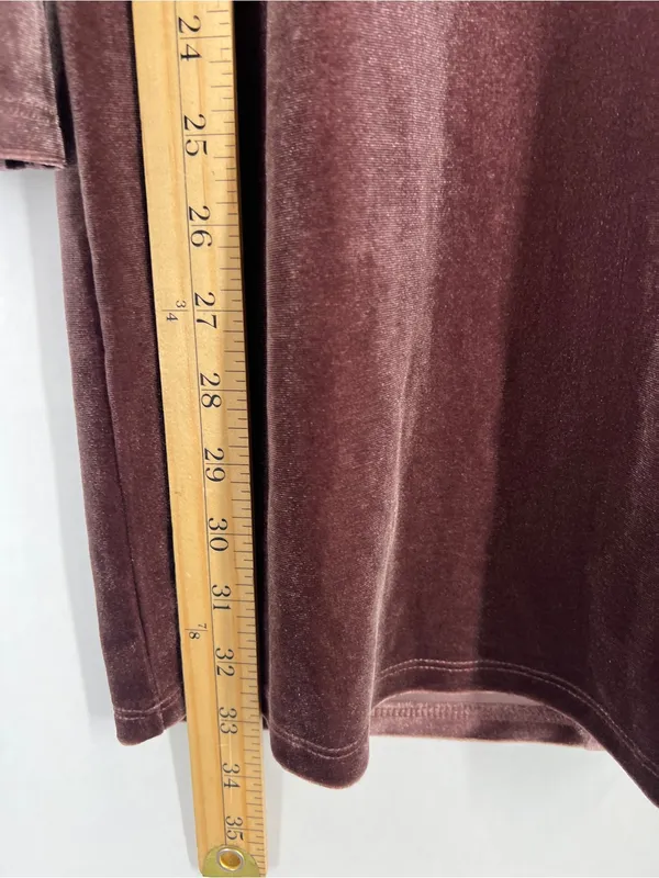 Gentle Fawn Mauve Velvet Puff Sleeve Mini Dress XS - Image 9