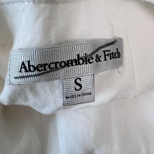 Abercrombie Fitch White Lace Embroidered Mini Dress S Boho Cottagecore‎ Summer - Image 6