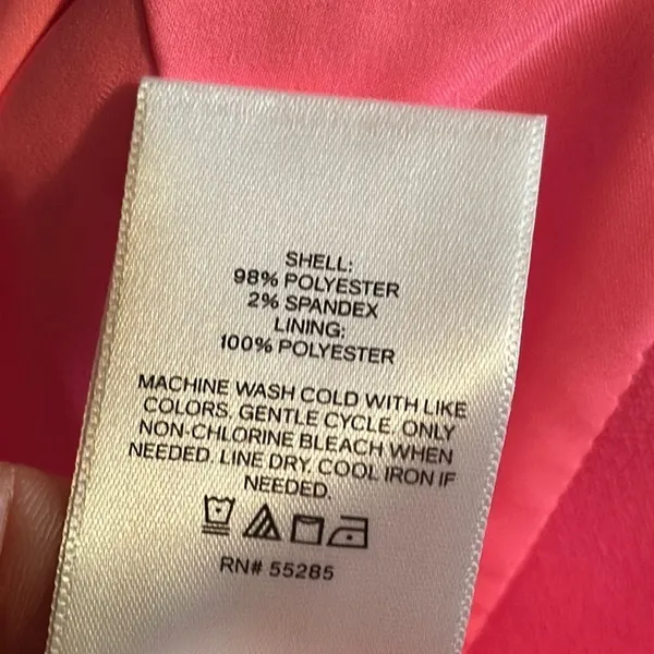 EXPRESS Cropped Elegant Neon Pink One Button Women's Blazer Size XS - Image 8