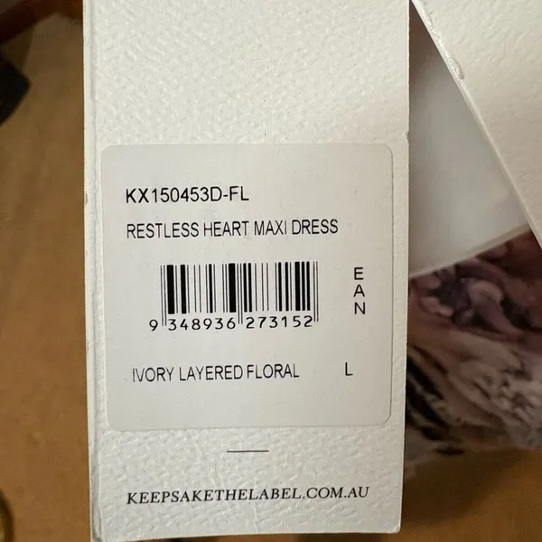 Keepsake The Label‎ Restless Heart Maxi Dress ivory floral NEW size L - Image 9