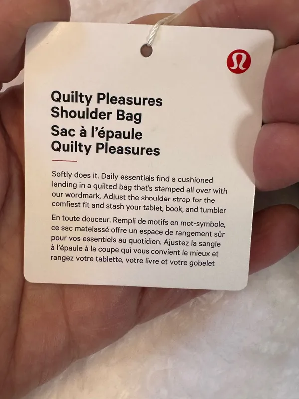 Lululemon Quilted Pleasures Shoulder Bag – Black – NWT - Image 3