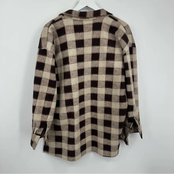 Vintage Y2K Plaid Flannel Shacket Size Large Western Boho Early 2000s - Image 8