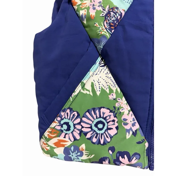 Anthropologie Daily Practice Puffer Vest Blue Patchwork Women's Size Medium‎ - Image 9