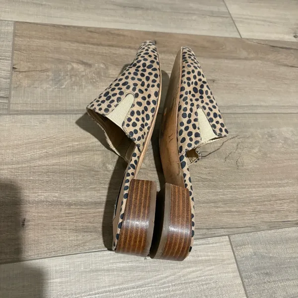 Steve Madden Chariot suede Mules Cheetah Leopard Tan Black Size‎ 8.5 - Image 4