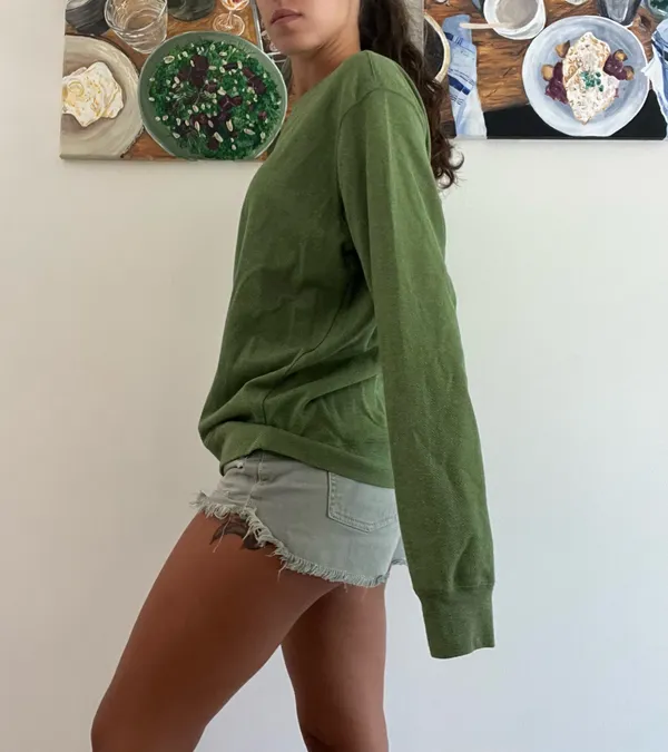 green crewneck sweater Size M - Image 3