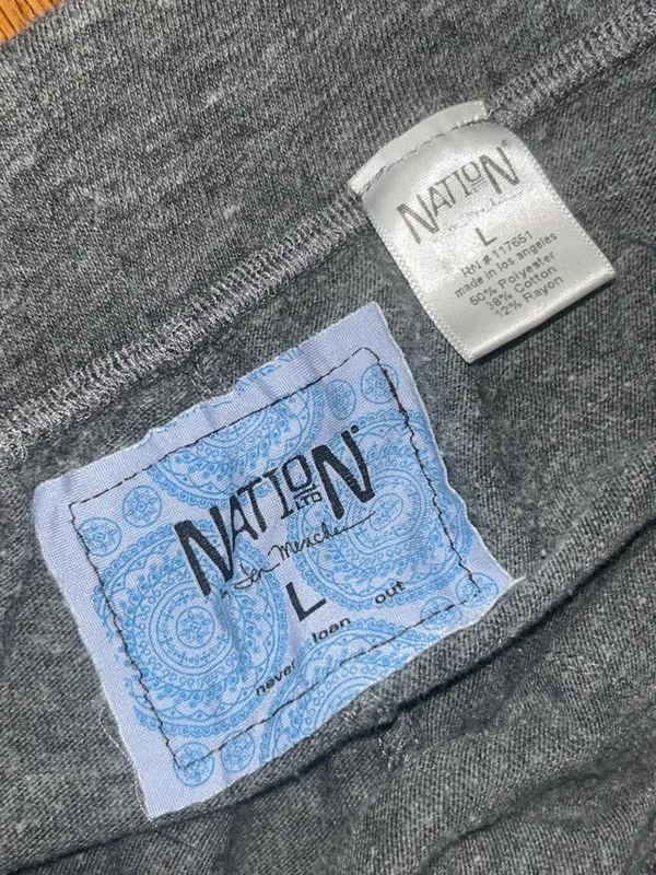 Nation Grey Snap-Front Bottoms Large - Image 2