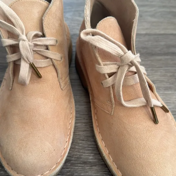 Clarks Tan Ankle Boots 7 Lace Up leather booties - Image 5