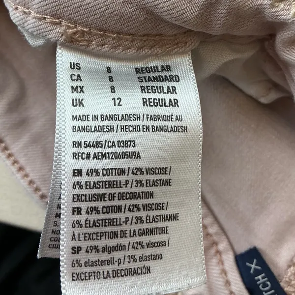 American Eagle Super Stretch X Skinny Jeans Mauve Pink High Rise Size 8 Regular - Image 5