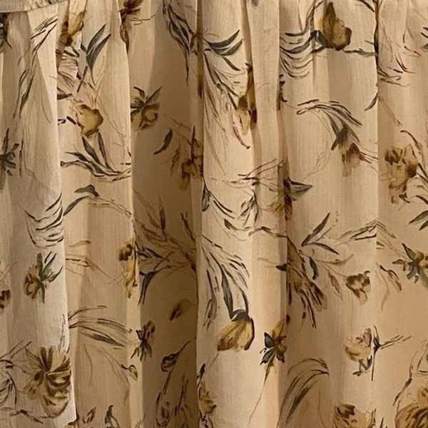 Angel Biba Floral Sleeveless chiffon Mini Dress Cream Yellow Boho Western - Image 10