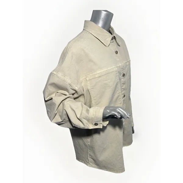 Marine Layer Molly Oversized Shirt Jacket Stone Beige Medium NWT Shacket $168 - Image 11