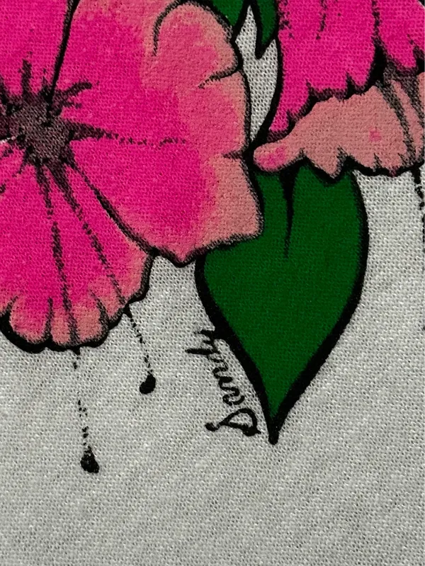 Vintage 80s Single Stitch Floral Vine Graphic Shirt - Image 5