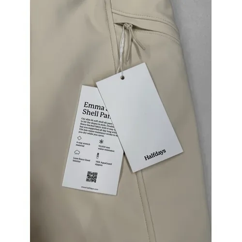 Halfdays Women's Emma Softshell Pant Oatmilk Large NWT *read $285 MSRP - Image 4