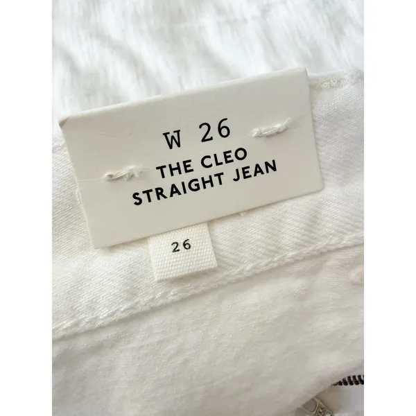 Madewell |‎ NWT Cleo Straight Jean Patch Pocket White Denim | Sz 26 - Image 11