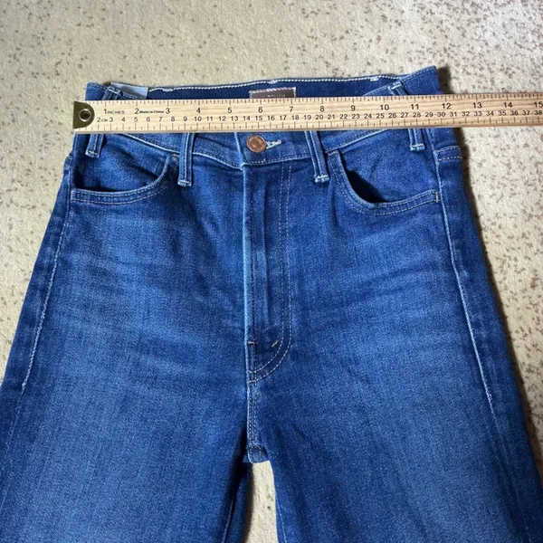 Mother The Hustler Ankle Fray‎ Jeans Home Movies High Rise Bootcut 23 1117-686 - Image 5