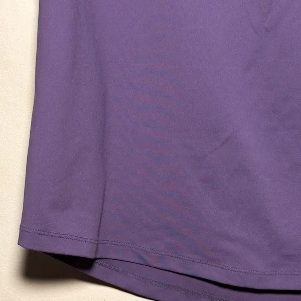 Tommy Bahama IslandZone Purple Short Sleeve Mock Neck Zip Golf Polo Shirt Medium - Image 11
