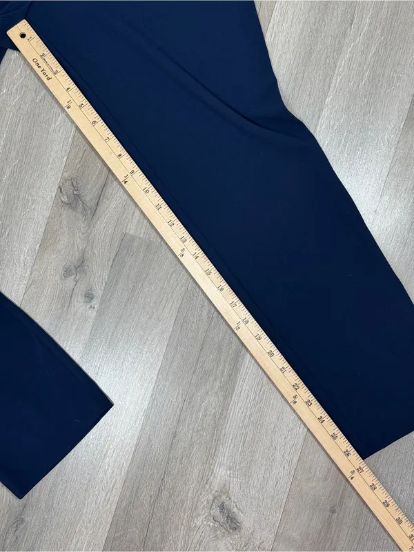 Victorias Secret Tapered Leg Ankle Pants Trousers Blue 8 Mid‎ Rise Lightweight - Image 11