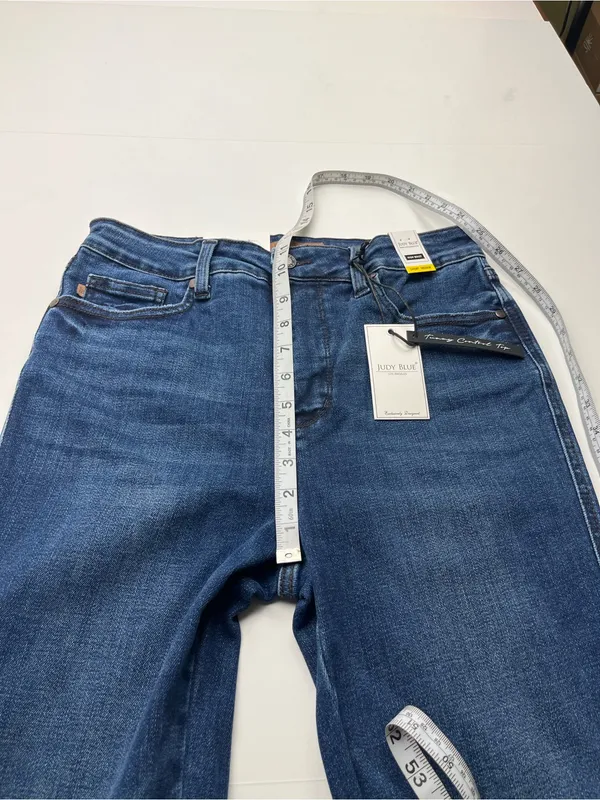 Judy Blue Boot Cut Dark Blue Denim Jean Womens Size 9 / 29 Short Inseam NEW - Image 9