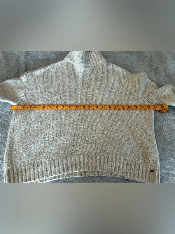 Cozy Mock Neck Women's American Eagle Sweater in Light Beige Size X-Small - Image 8