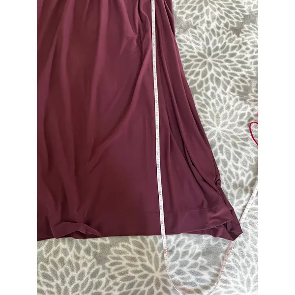 Soma One Shoulder Ruffle Dress sz Medium Purple Wine Soft Romantic Feminine Coquette - Image 7