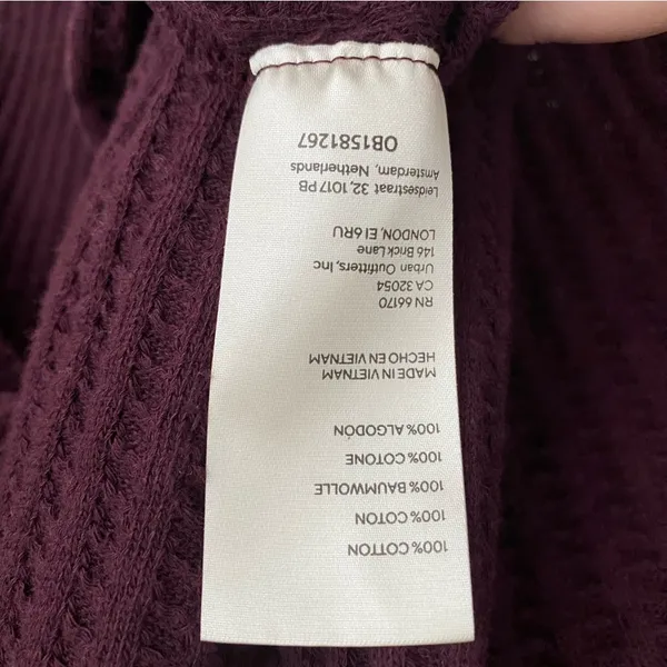 Free People Thermal Knit Cowl Neck Sweater - Image 5
