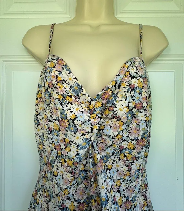 Abercrombie & Fitch Twisted On the Top Floral Mini Strap Dress M - Image 2