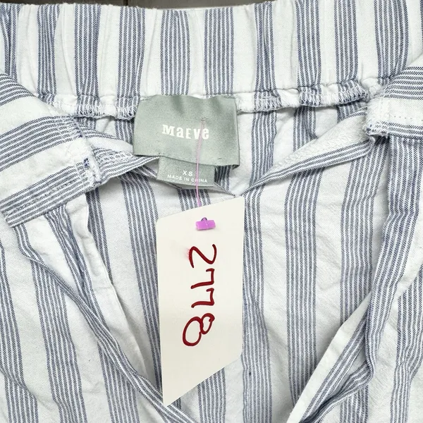 Maeve Shirt Women Size XS Stripe‎ Off the Shoulder Tie Neck 3/4 Sleeve Blouse - Image 2