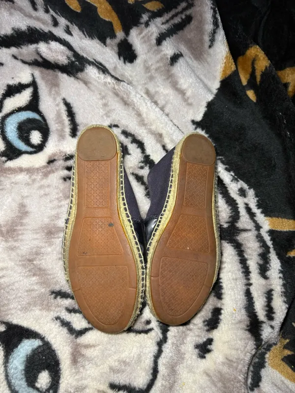 Tory Burch Navy Blue Lonnie Espadrille Flats - Image 5