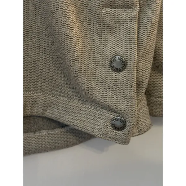 The North Face Knit Stitch Fleece Hoodie Women Medium Gray Active Outdoor Hike - Image 4