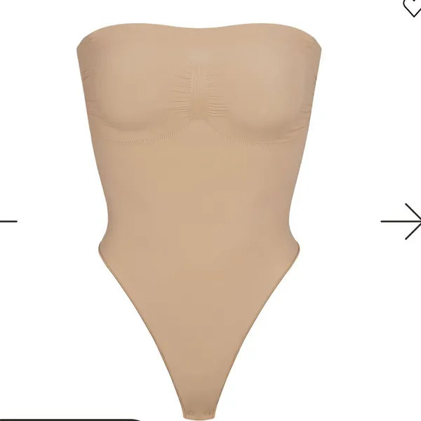 Skims Strapless Thong Bodysuit WITH STRAPS Size XS Light Nude NEW - Image 2