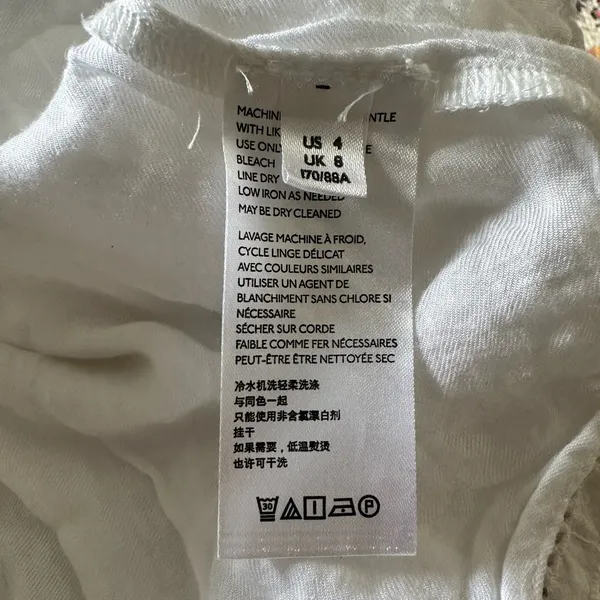 Anthropologie Ebba Midi White Eyelet Dress Size 4 - Image 10