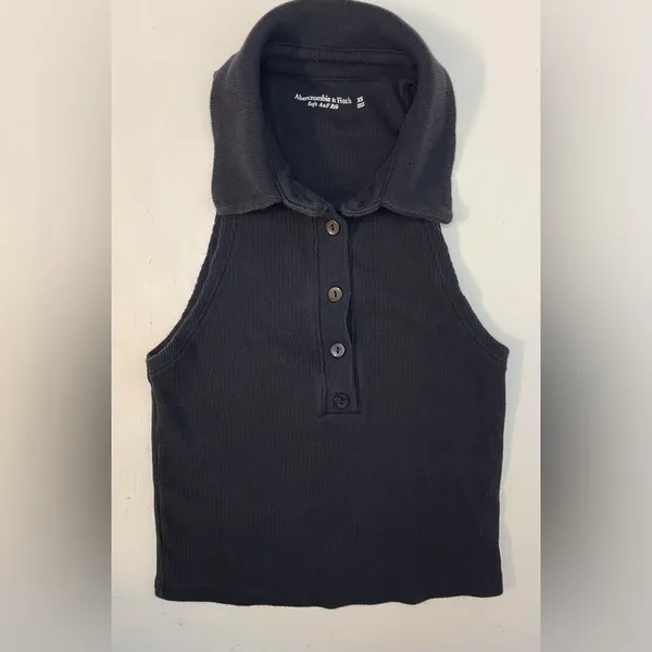 Abercrombie & Fitch Women’s Black‎ Ribbed Tank Top Size XS - Image 3