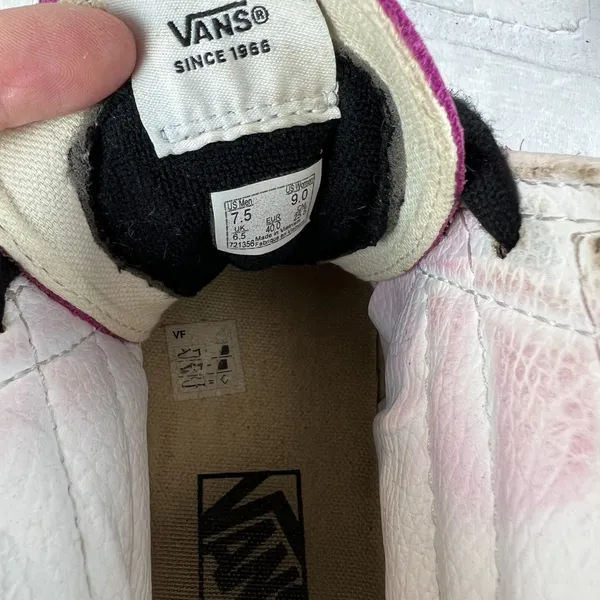 Vans Sk8-Hi Top Sneakers Pink Womens 9 Mens 7.5 Canvas Suede Lace Up Shoes 40EU‎ - Image 16