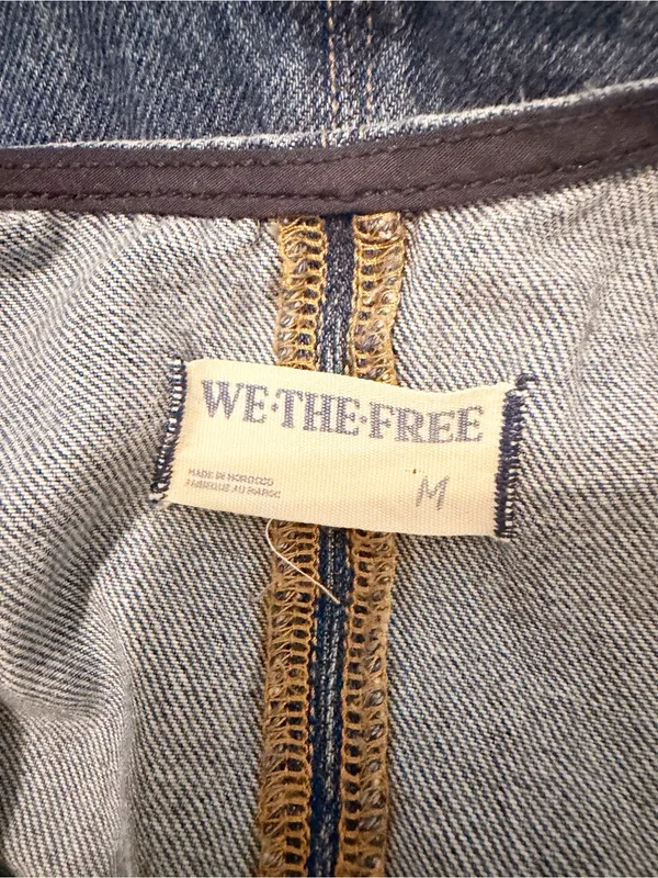 Free People Women's High Roller Jumpsuit Blue Denim Size Medium M - Image 3