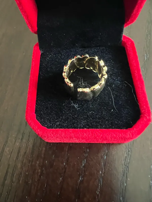 Women’s Gorgeous Golden Adjustable Statement Ring Size 7 - Image 3