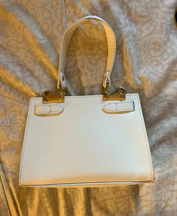 White Leather Purse From Italy - Image 2