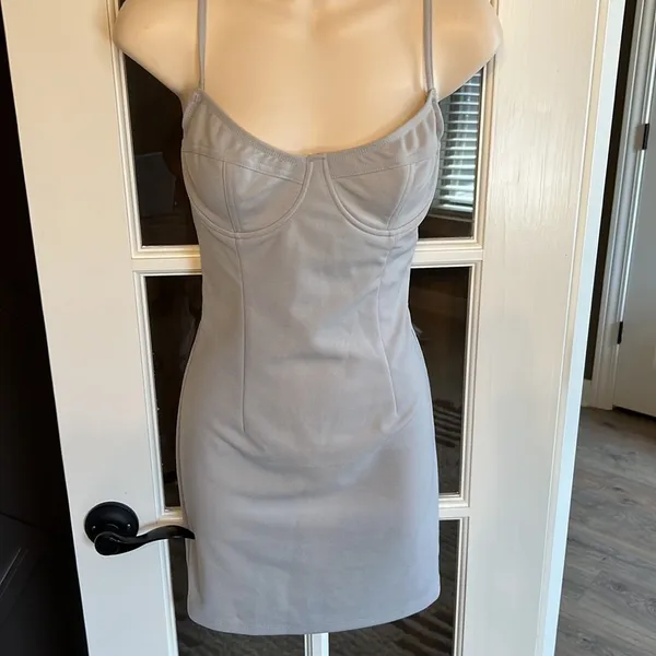 TOBI Pull It Together Grey Bodycon Dress Size Small - Image 5