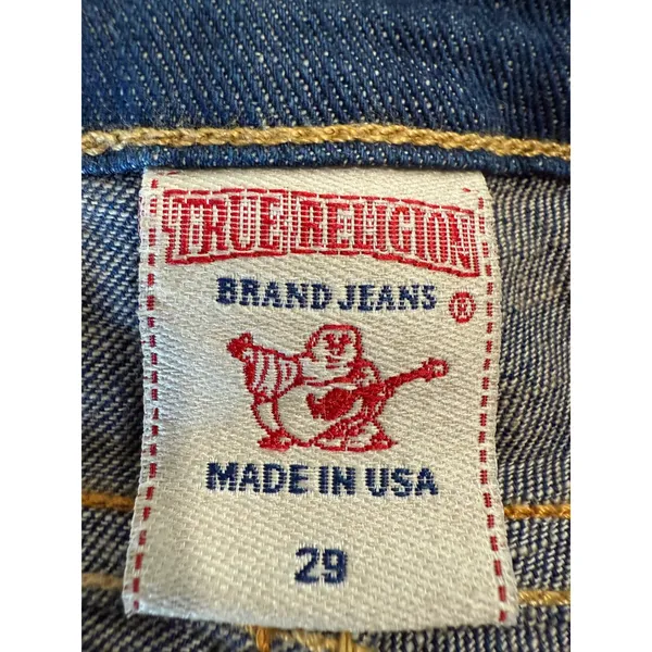 True Religion Stella Womens Blue Denim Jeans‎ Sz 29 Distressed Skinny Fit - Image 5