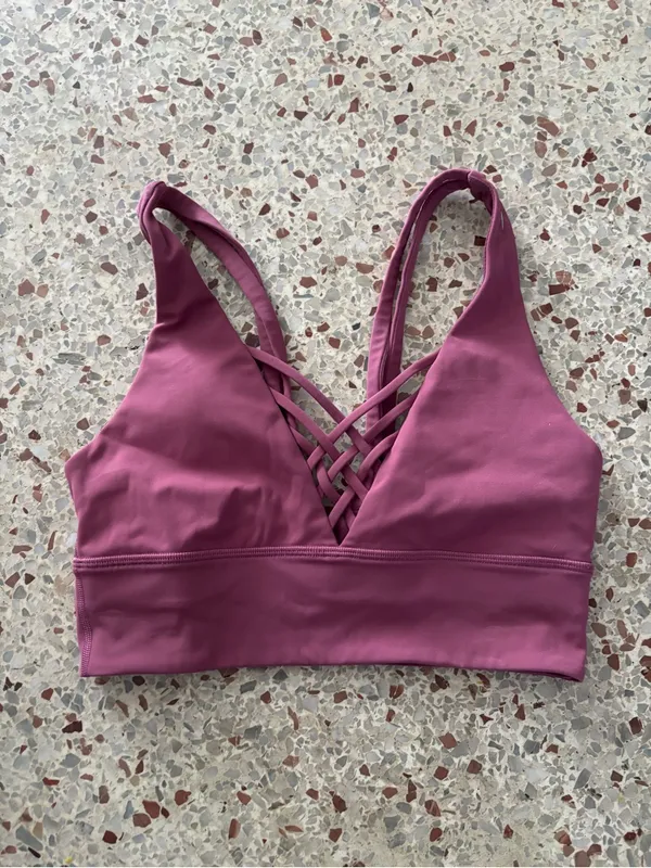 Lululemon Bind & Cross Bra moss rose size 4 - Image 3