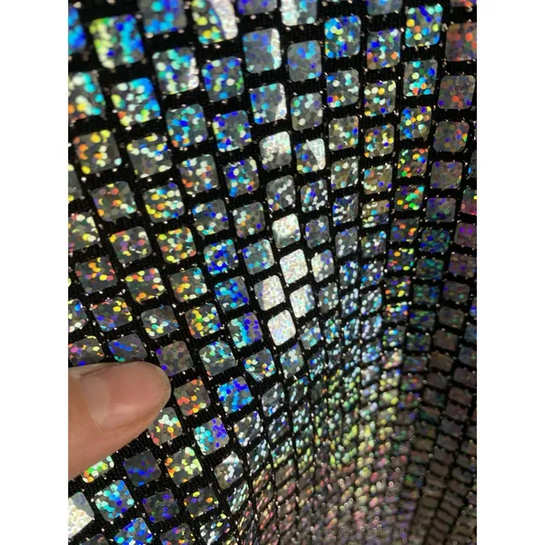Goodtime USA Womens Holographic Sequin Dress M Backless Mini Party Club Glitter - Image 9