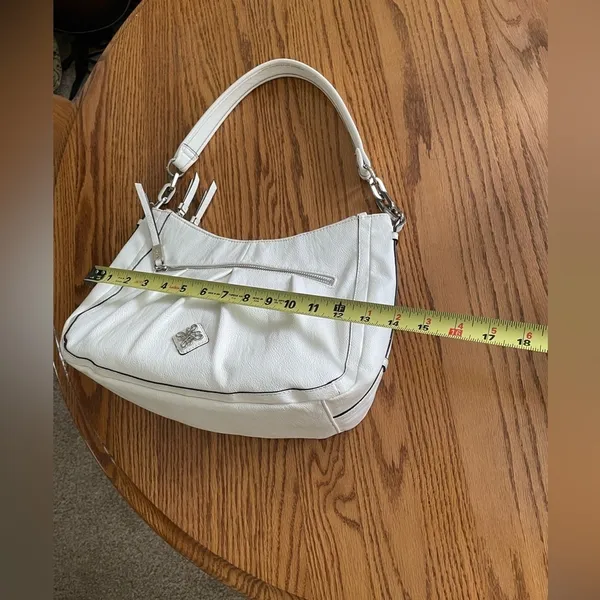 Simply Vera Wang Vintage Hobo Bag Color White Classic Y2K 90s - Image 5
