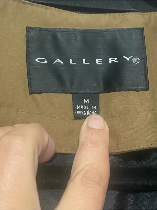 Vintage Gallery Two Tone Lined Trench Coat Brown Size M - Image 6