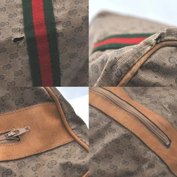 Vintage 1980s Gucci GG Supreme Monogram‎ Web Duffle/Travel Bag. - Image 8