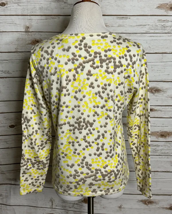 Saks 5th Avenue Clothes Real polka-dot button front cardigan sweater Size L - Image 4