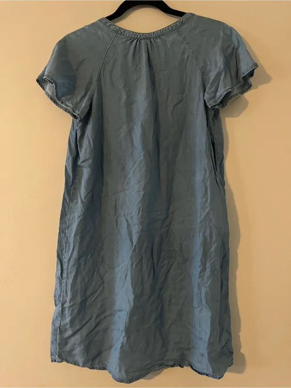 Old Navy Chambray Shift Mini Dress XS Western Cottagecore Farmhouse - Image 5