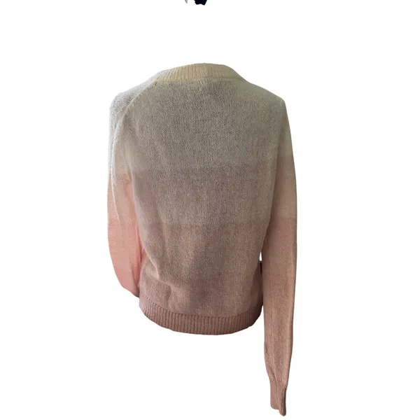 Joie Alpaca Wool Blend Sweater Small Pink Cream Colorblock Cozy - Image 5