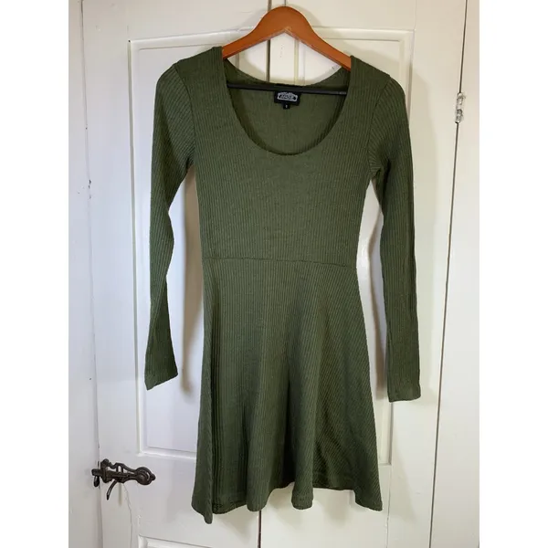 Angie Ribbed Knit Long Sleeve Dress Size Small Punk Grunge‎ Skater Alternative - Image 3