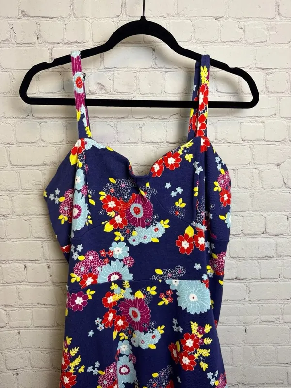 ModCloth flowery tank dress cottagecore size 1X plus cotton fit and flare whimsy - Image 3