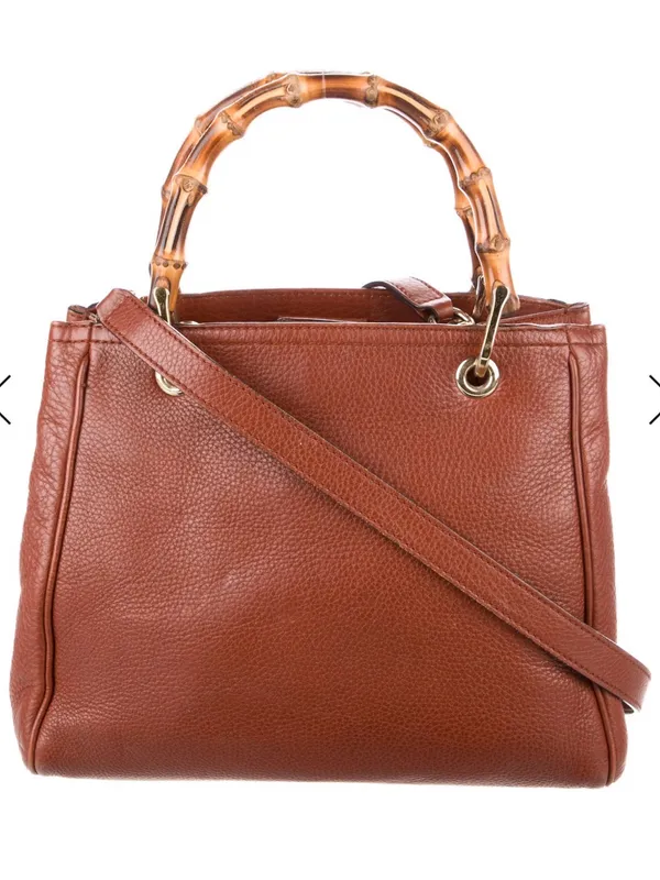 Vintage Gucci Bamboo Shopper Tote Crossbody Bag - Image 4
