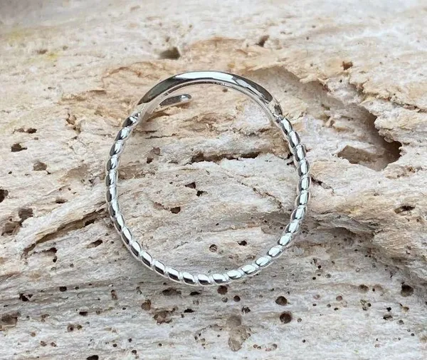 Large Crescent Moon Sterling silver Ring 8,9,10 - Image 4